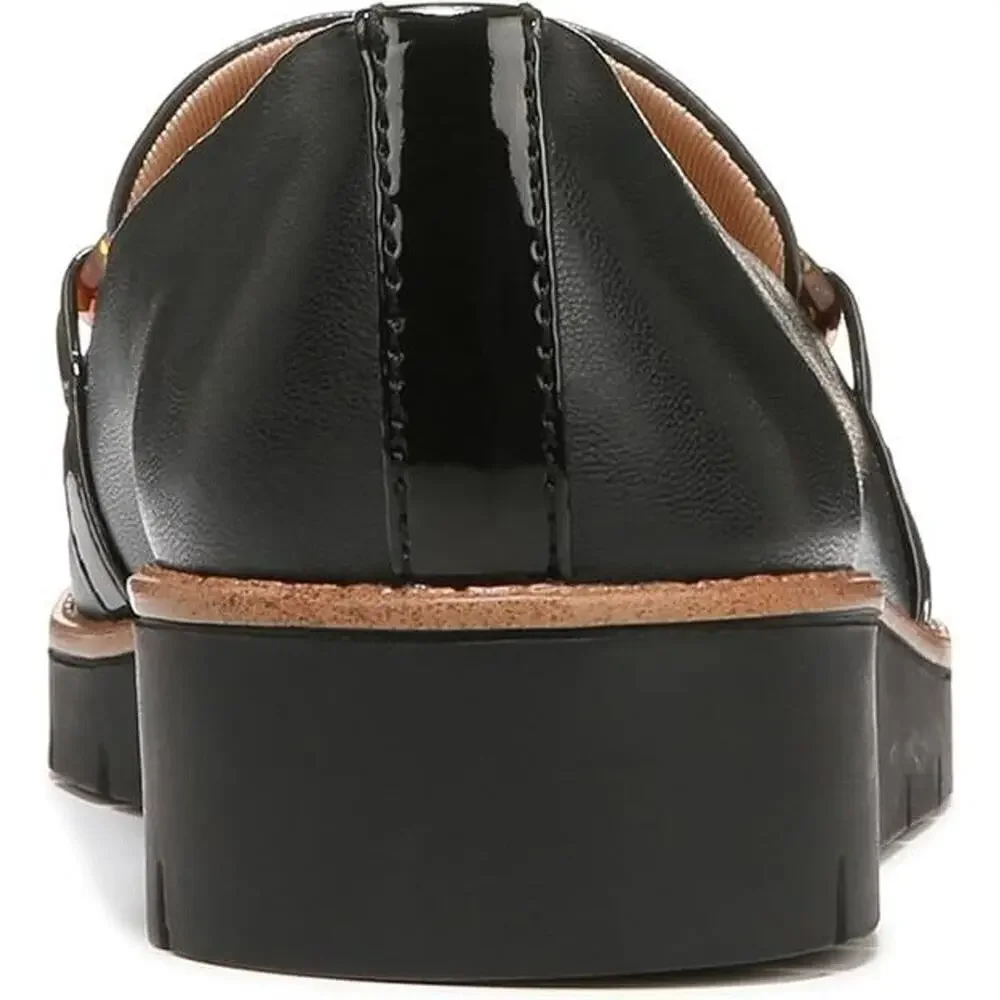 LifeStride Womens Optimist Black‎ Slip On Loafers Shoes 7 Medium Comfort Flex